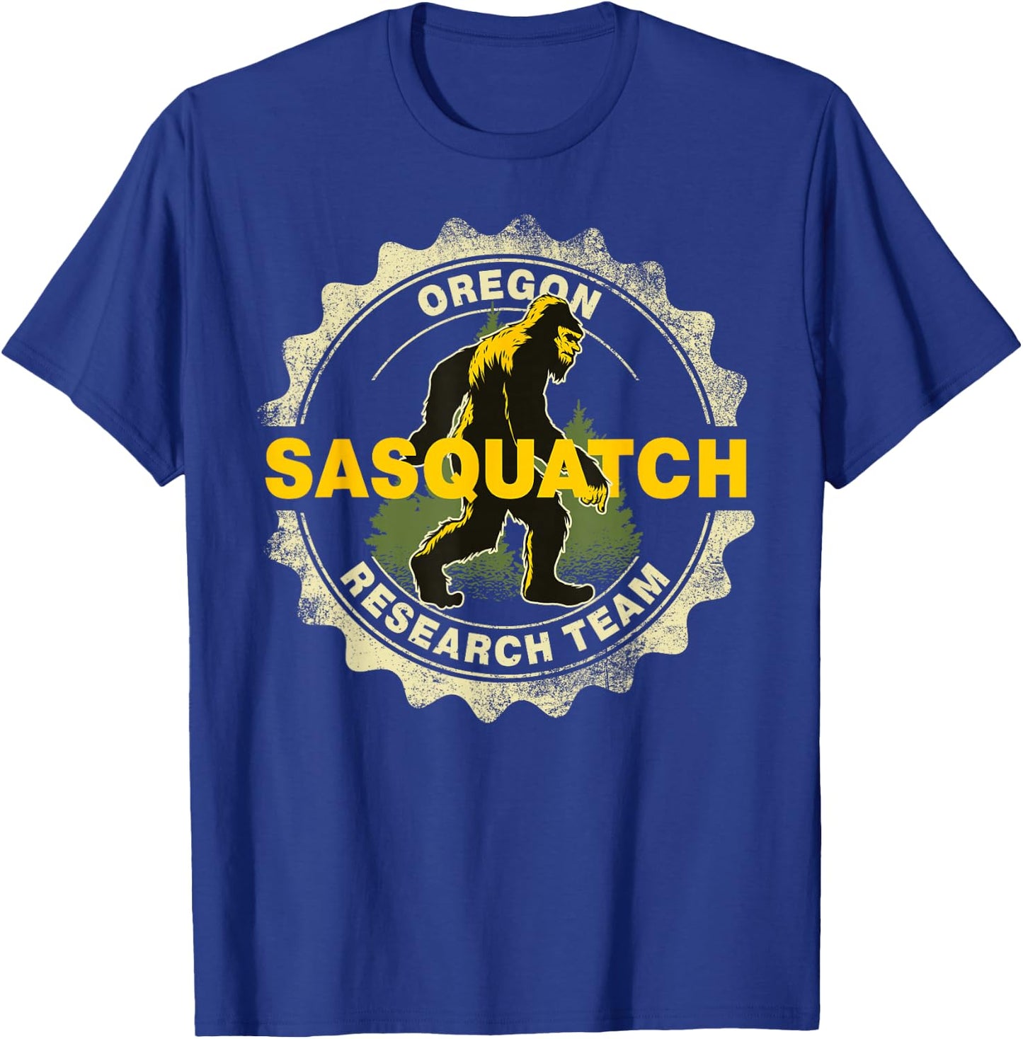 Oregon Sasquatch Research Team Bigfoot Believer Fan T-Shirt - T-Shirt | Royal