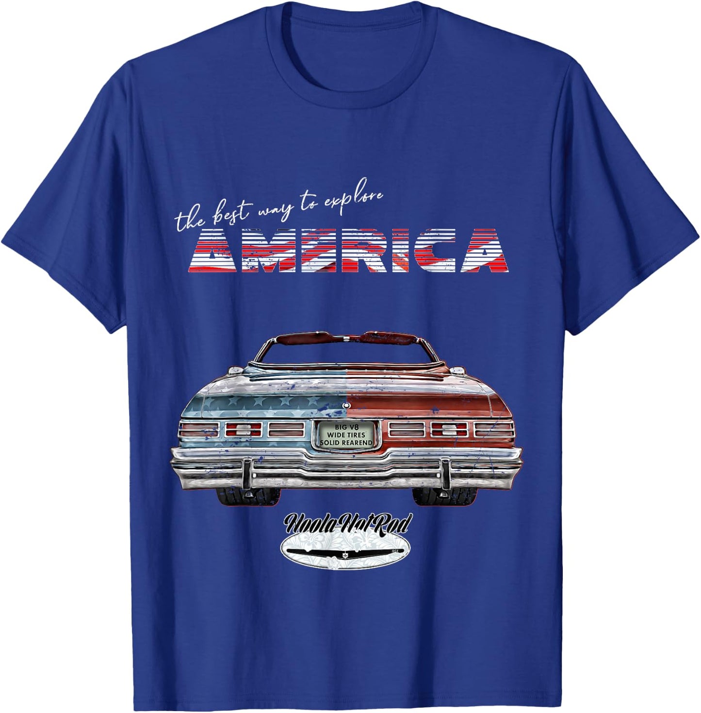 The best way to explore America,1975 Caprice,Impala,Belair T-Shirt - T-Shirt | Royal