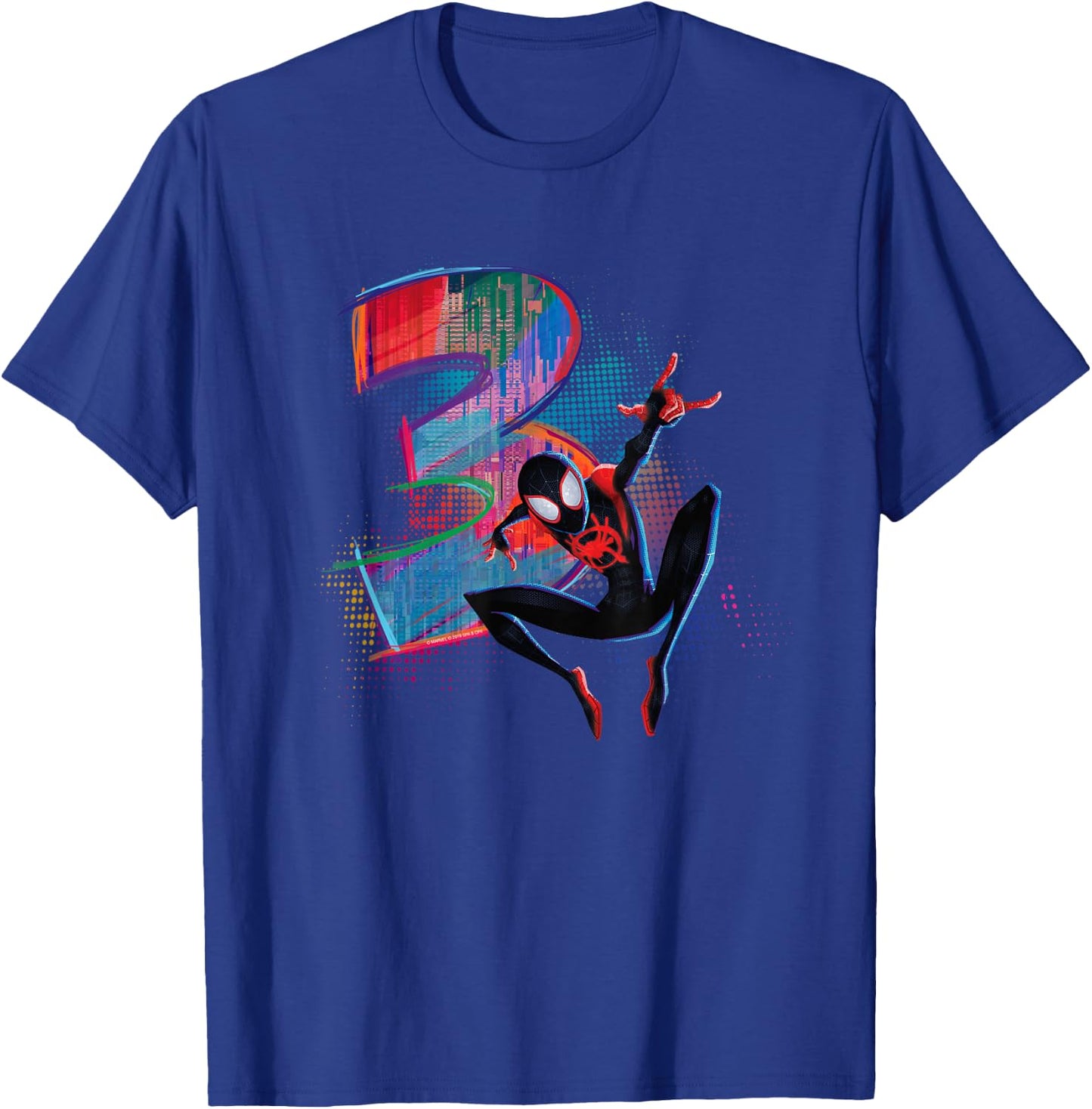 Marvel Spider-Man Miles Morales 3rd Birthday Graphic Small T-Shirt - T-Shirt | Royal