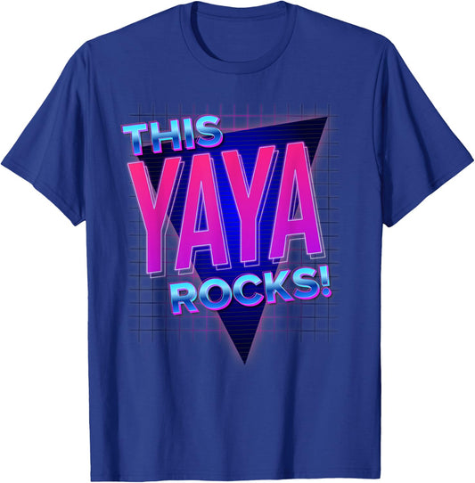 This Yaya Rocks - Rock'n Grandma T-Shirt - T-Shirt | Royal