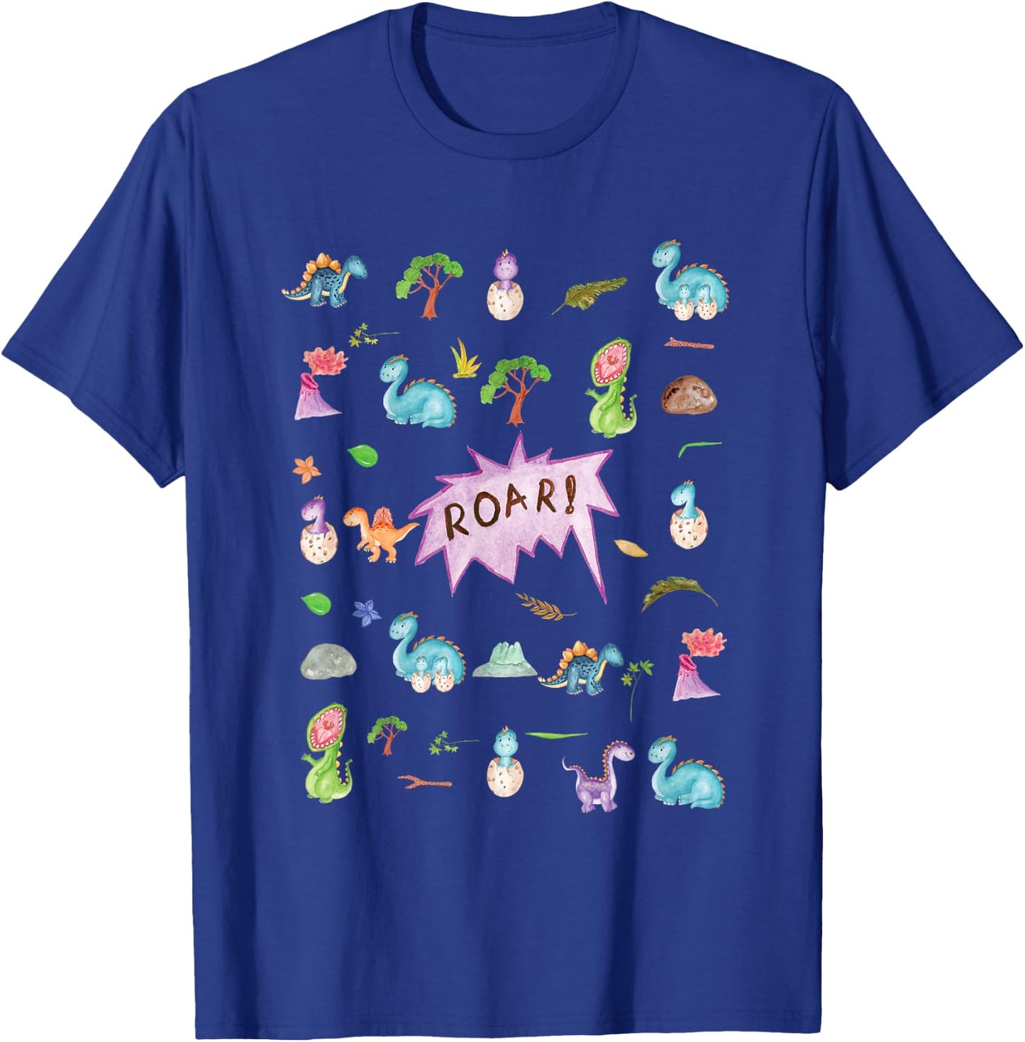 Dinosaur clip art Print for Adults ABDL AB/DL Ageplay DDLG T-Shirt - T-Shirt | Royal