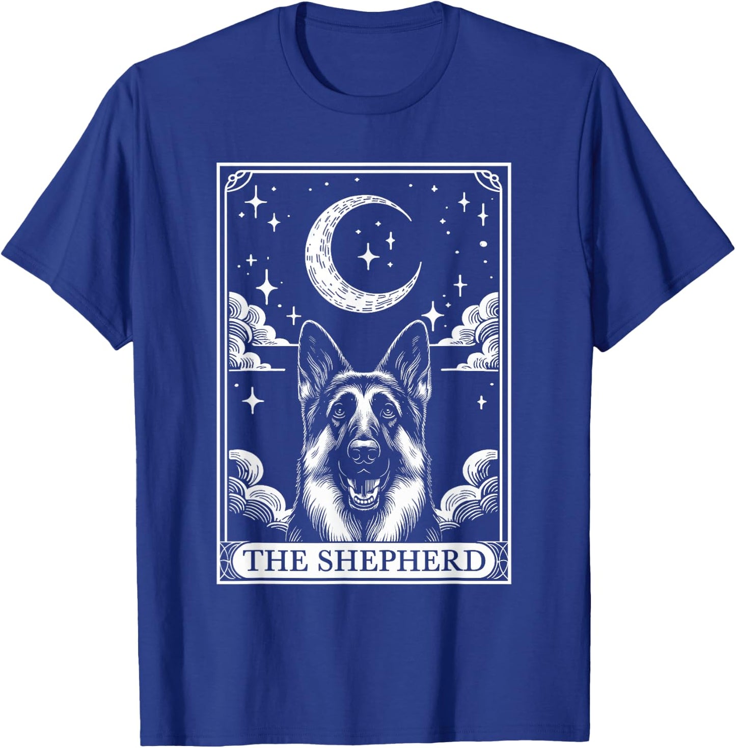 Tarot Card Vintage Crescent Moon German Shepherd Dog Mom T-Shirt - T-Shirt | Royal
