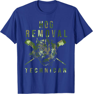 Hog Removal Hunting Pig Boar Hunter T-Shirt - T-Shirt | Royal