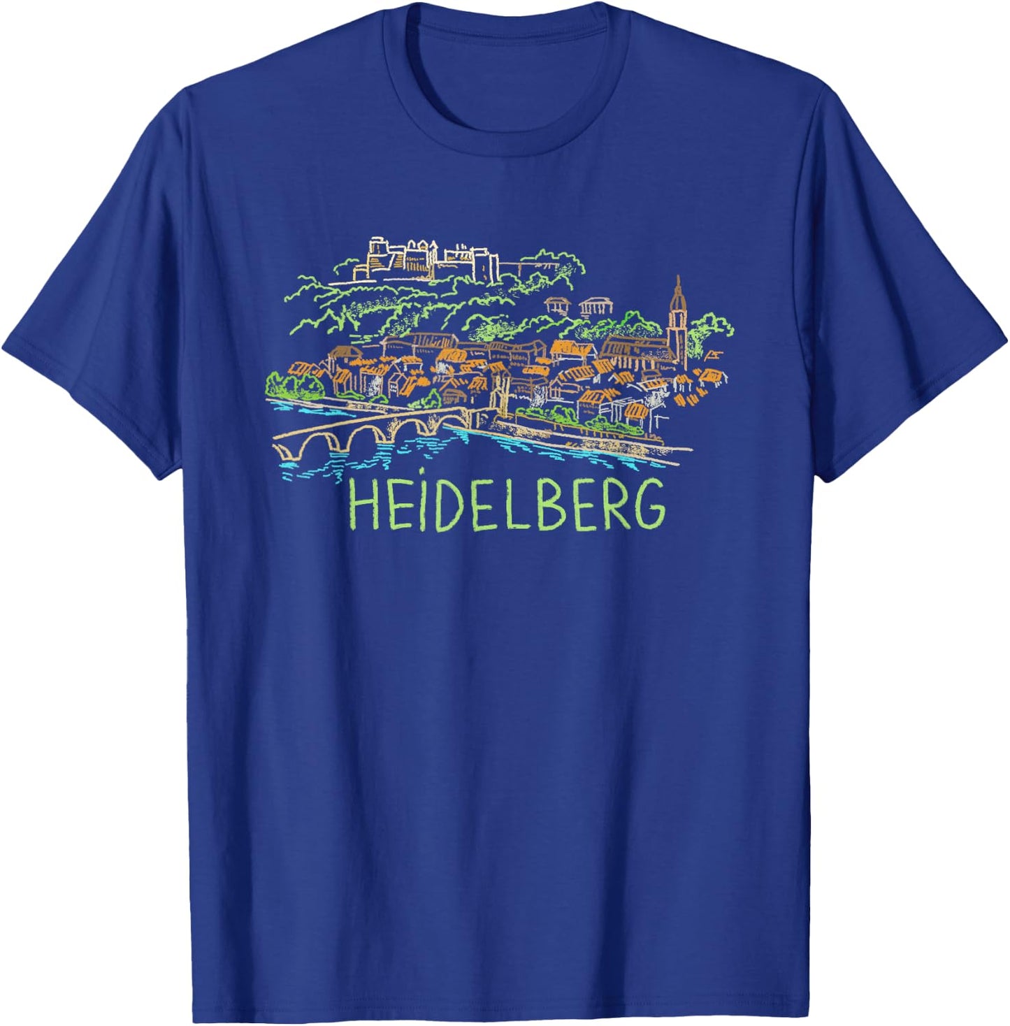 Heidelberg Germany Art Gift Men Women T-Shirt - T-Shirt | Royal