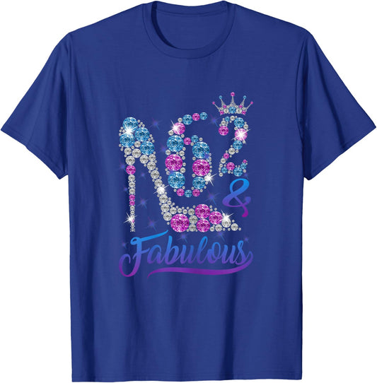 62 and Fabulous Stepping into my 62nd Birthday Gift Women's T-Shirt - T-Shirt | Royal