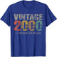 Vintage 2000 Limited Edition 25th Birthday Gifts 25 Year Old T-Shirt - T-Shirt | Royal