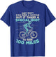 Bicycle Lovers 100 Miles Any Idiot Can Ride Century Cycling T-Shirt - T-Shirt | Royal