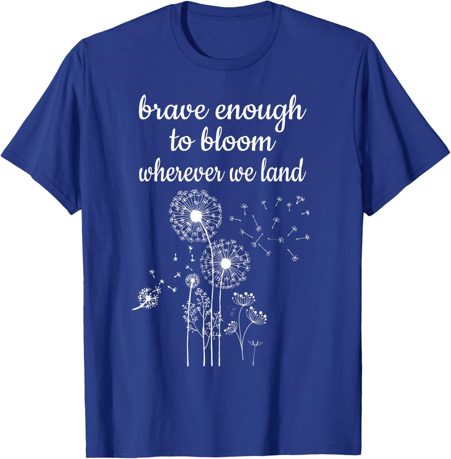 Brave Enough To Bloom Military kids Month of Military Child T-Shirt - T-Shirt | Royal