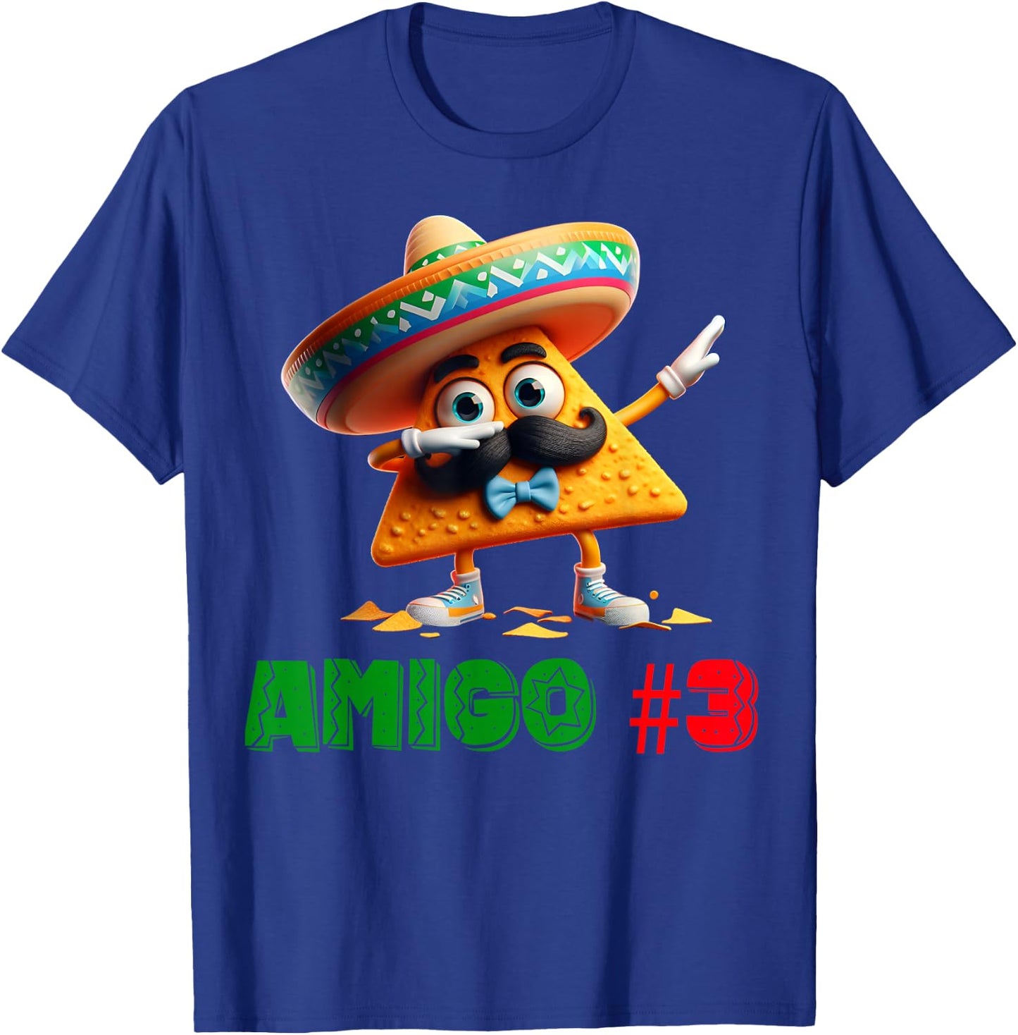 The 3 Three Amigos Cinco De Mayo Amigo #3 Group Matching T-Shirt - T-Shirt | Royal