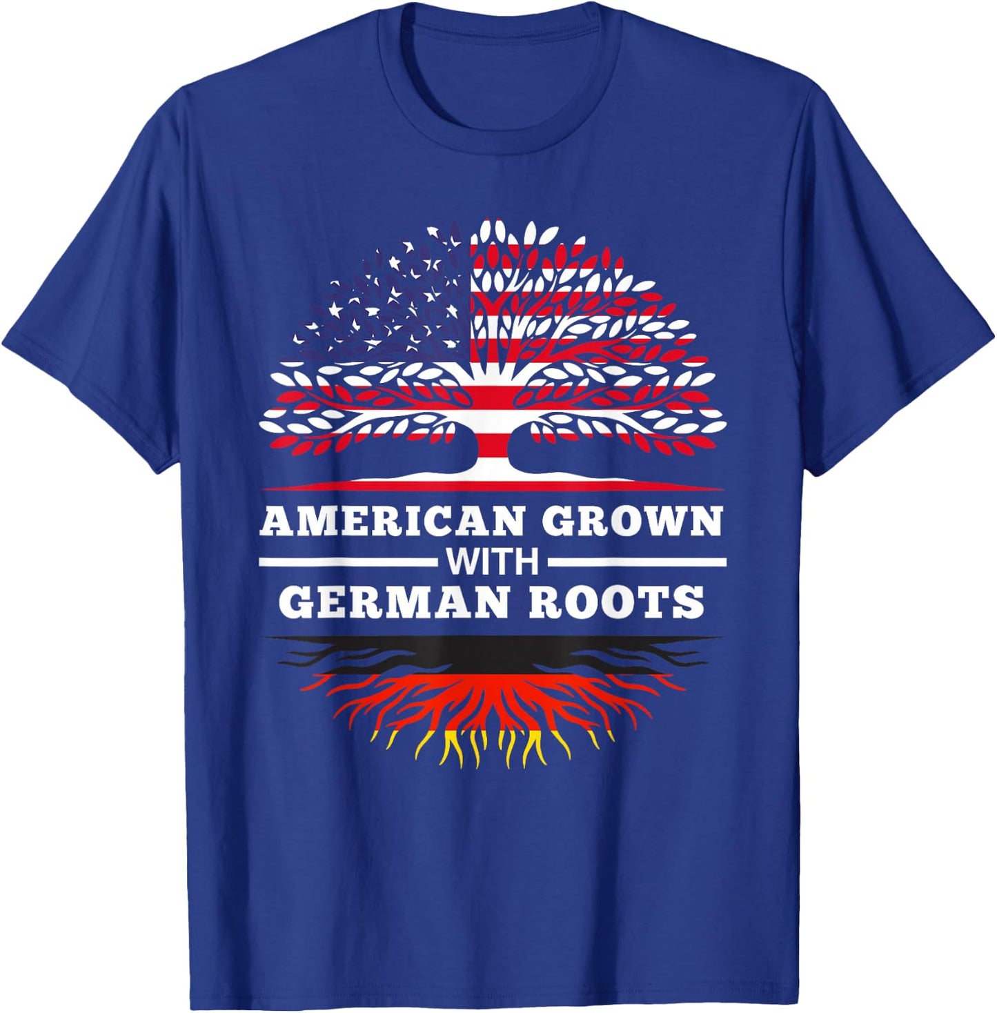 American Grown with German Roots Family Heritage Germany Small T-Shirt - T-Shirt | Royal