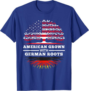American Grown with German Roots Family Heritage Germany Small T-Shirt - T-Shirt | Royal