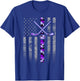 Camouflage Hockey Flag - Military Hockey Purple Camo T-Shirt - T-Shirt | Royal