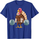 Deadlifting Zoo Thanksgiving Weightlifting Turkey Deadlifting - Black, Small, , Short Sleeve, Classic Fit, Cotton Blend, Turkey Theme, Gym, Thanksgiving T-Shirt - T-Shirt | Royal