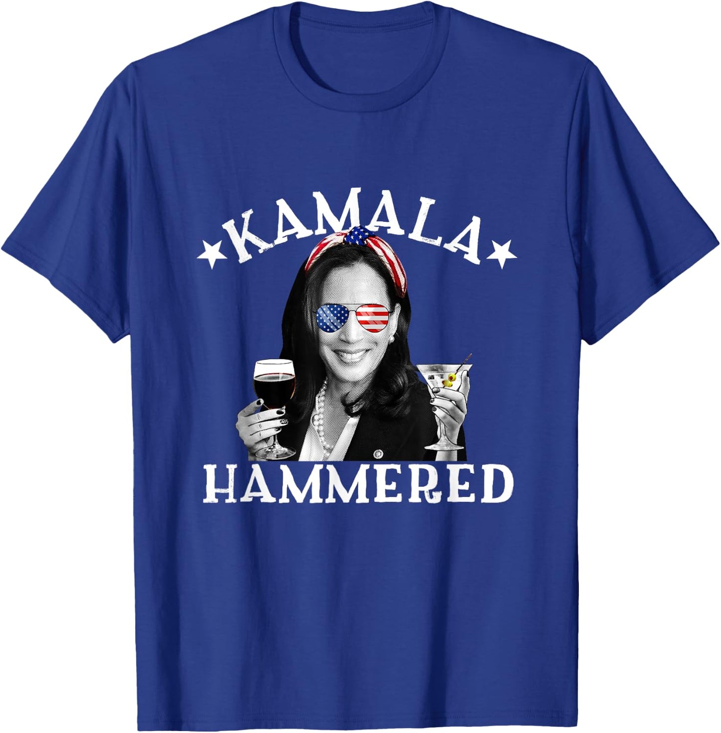 Kamala Hammered 4th Of July Drinking Vice President Harris Men T-Shirt - T-Shirt | Royal
