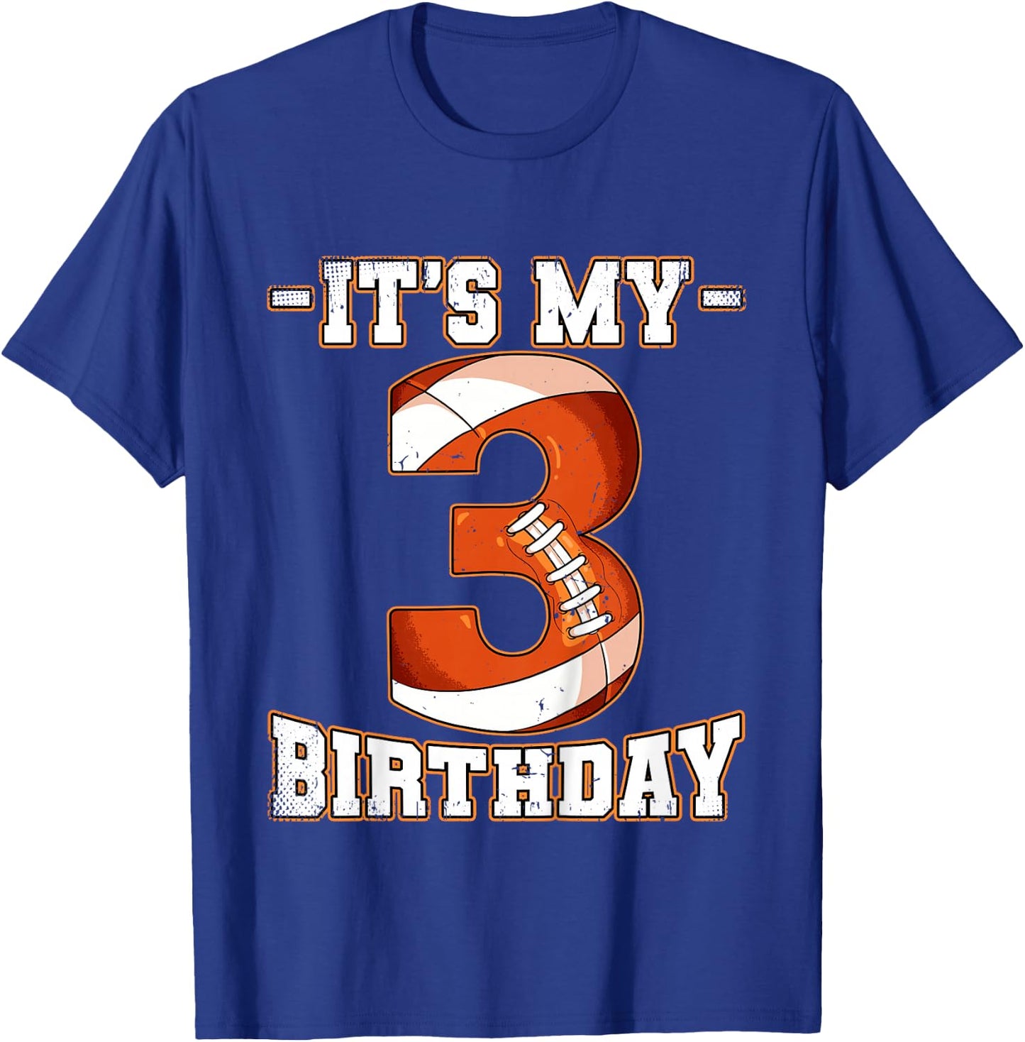 Kids 3rd Birthday Football T-Shirt - T-Shirt | Royal