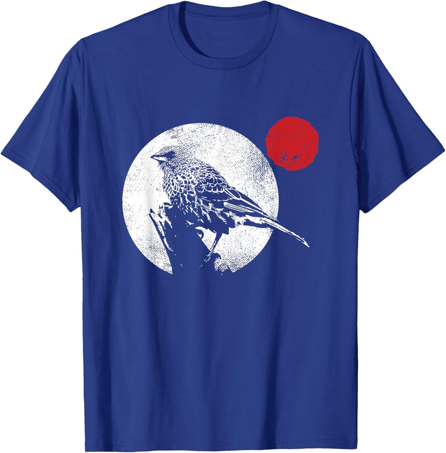 Bird Matching Red Moon Style Murakami T-Shirt - T-Shirt | Royal