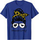 turkey mom Messy Hair Bun Sunflower, turkey mama T-Shirt - T-Shirt | Royal