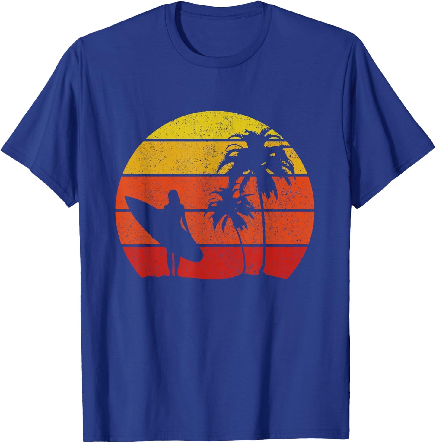 Surfer Vintage Surf Beach Surfing Surfing Surfing Gift T-Shirt - T-Shirt | Royal