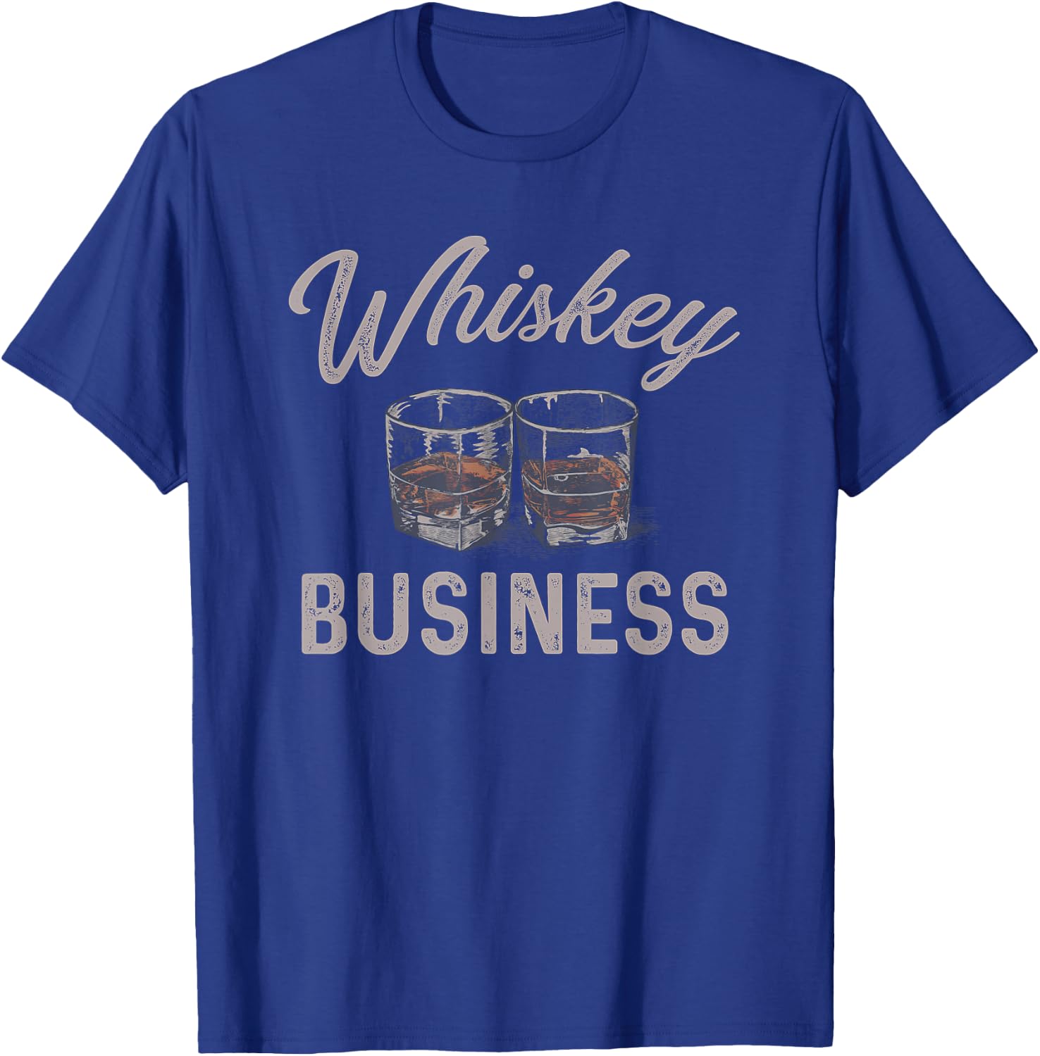 Whiskey Business Funny Vintage Shot Glasses Alcohol Drinking T-Shirt - T-Shirt | Royal