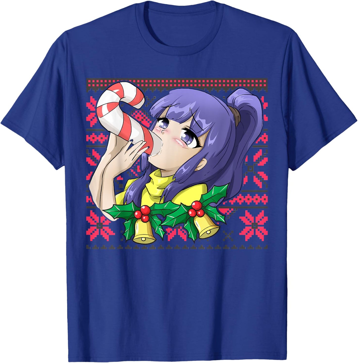 Ugly Christmas Otaku Ahegao Ecchi Etchi Lewd Hentai Kawaii T-Shirt - T-Shirt | Royal