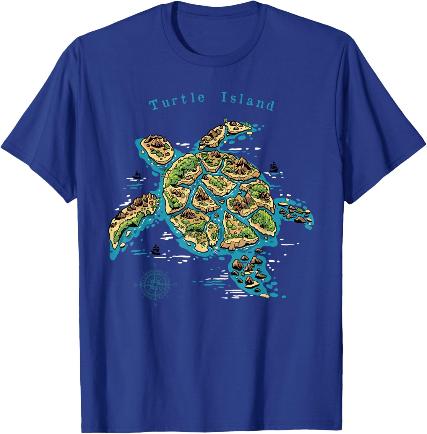Turtle Island Shirt North America Native Reptile Turtle T-Shirt - T-Shirt | Royal