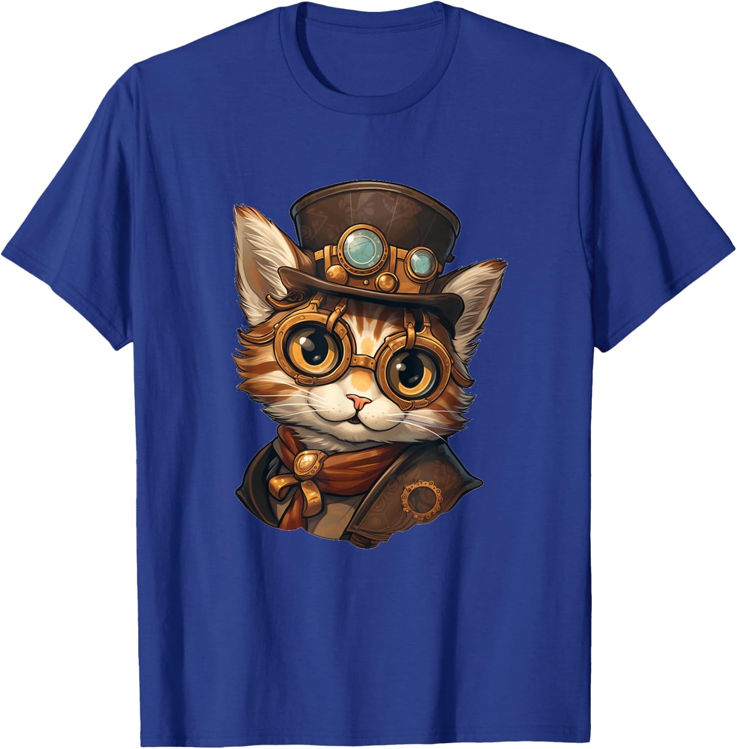Steampunk Cat Women Men Kids Steampunk Kitten T-Shirt - T-Shirt | Royal