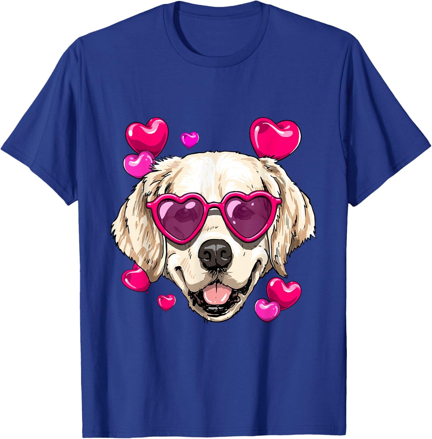 Golden Retriever Valentines Day Dog Golden Retriever Lovers T-Shirt - T-Shirt | Royal