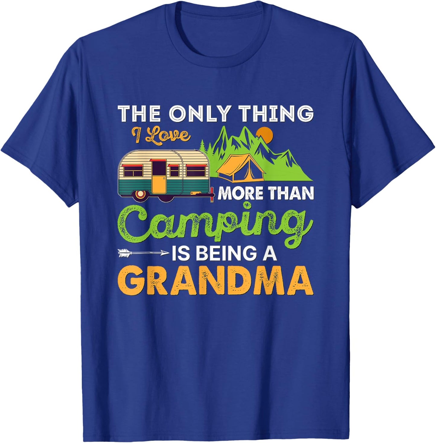 Camp Grandma Retro Vintage Outdoor Women's Camping T-Shirt - T-Shirt | Royal