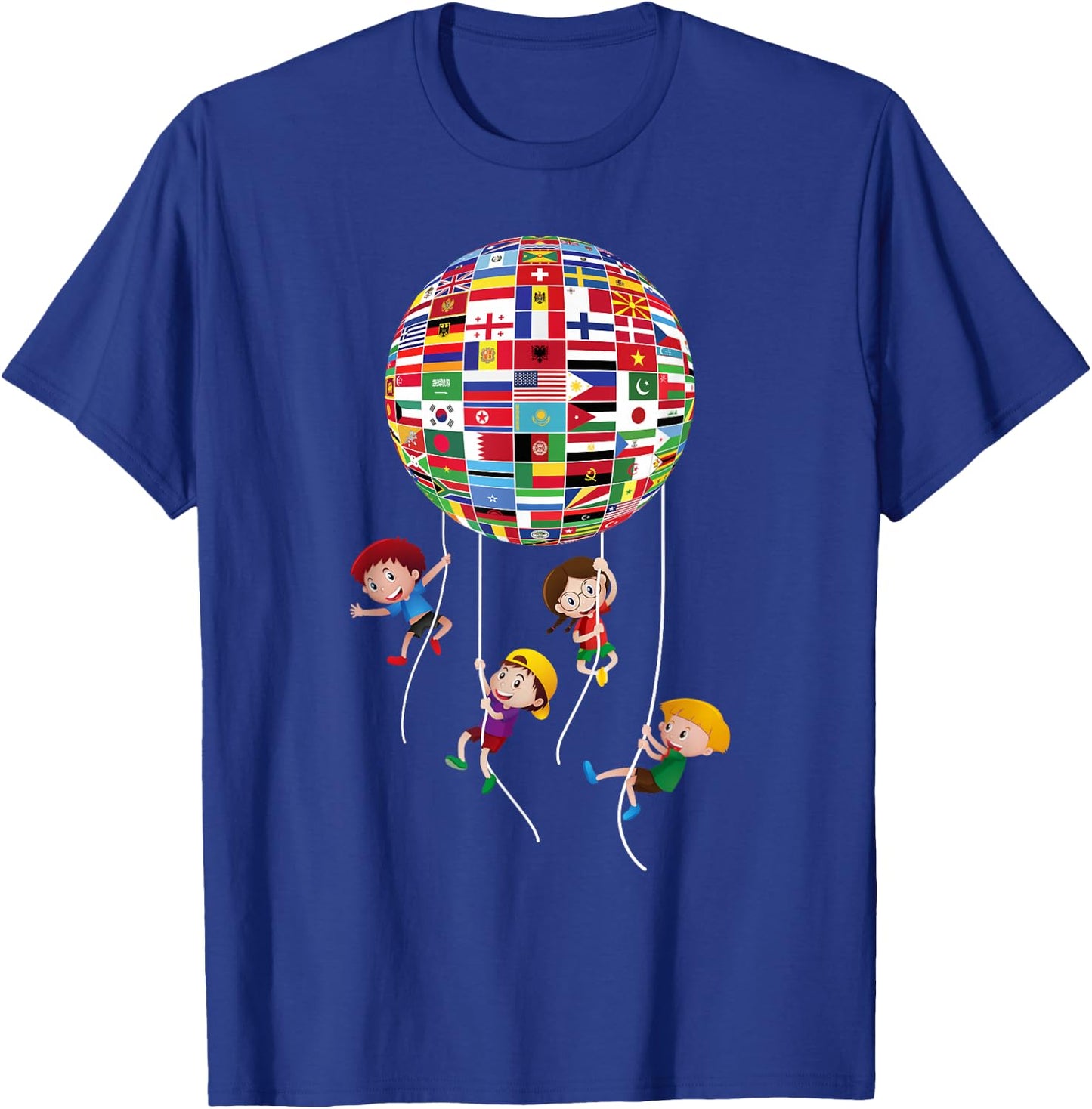 Flags Of The World Cultural Diversity Kids Around The Globe T-Shirt - T-Shirt | Royal