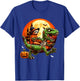 Sloth Riding Horror T-rex As Zombie Halloween Kids Toddler T-Shirt - T-Shirt | Royal