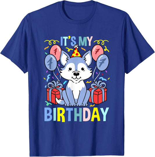 Its My 7th Birthday Wolf T-Shirt - T-Shirt | Royal