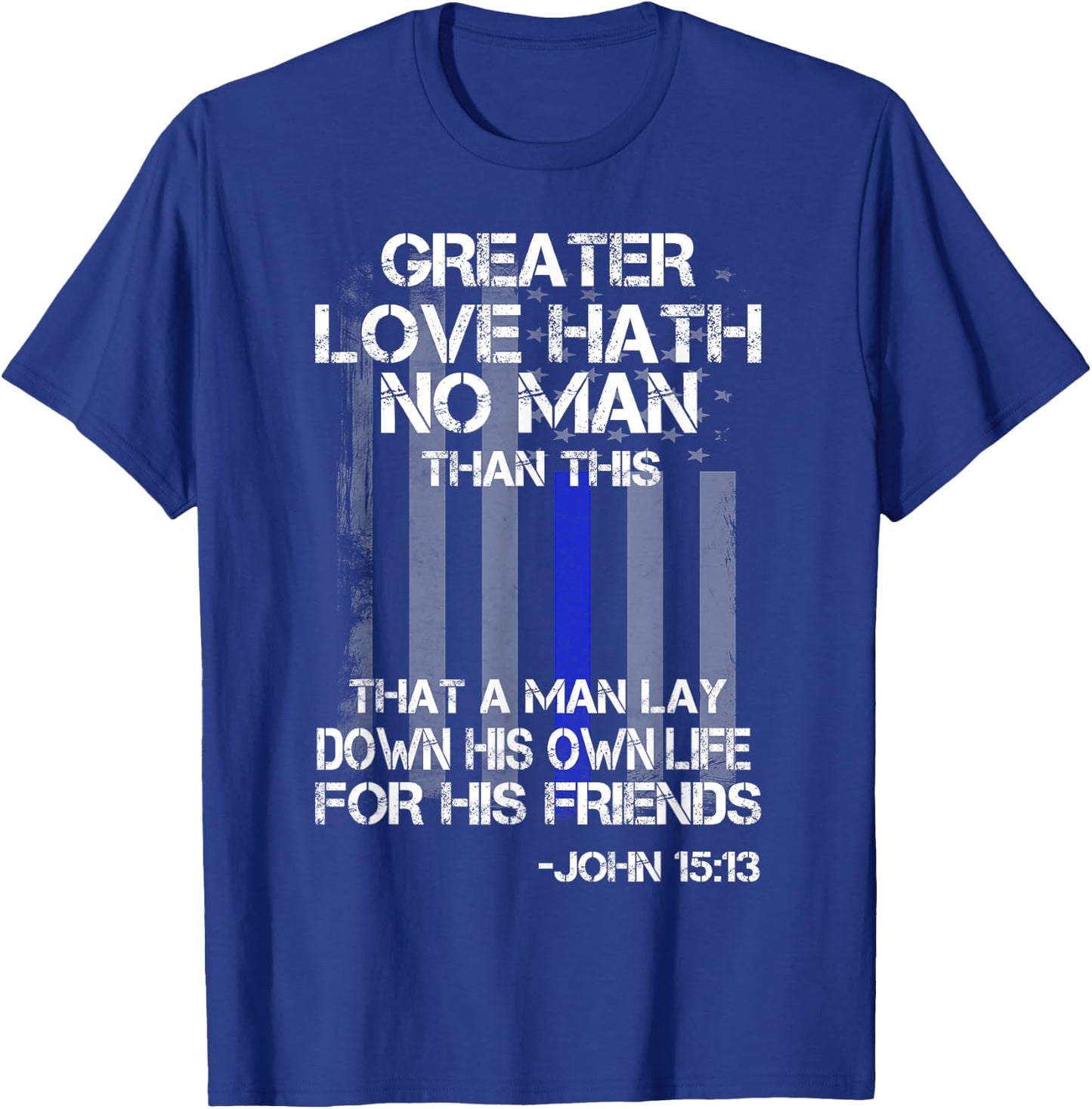 Christian Police Officer Bible Quote Shirt T-Shirt - T-Shirt | Royal