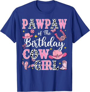 Pawpaw Of The Birthday Cow-Girl Rodeo Cow Girl Birthday T-Shirt - T-Shirt | Royal