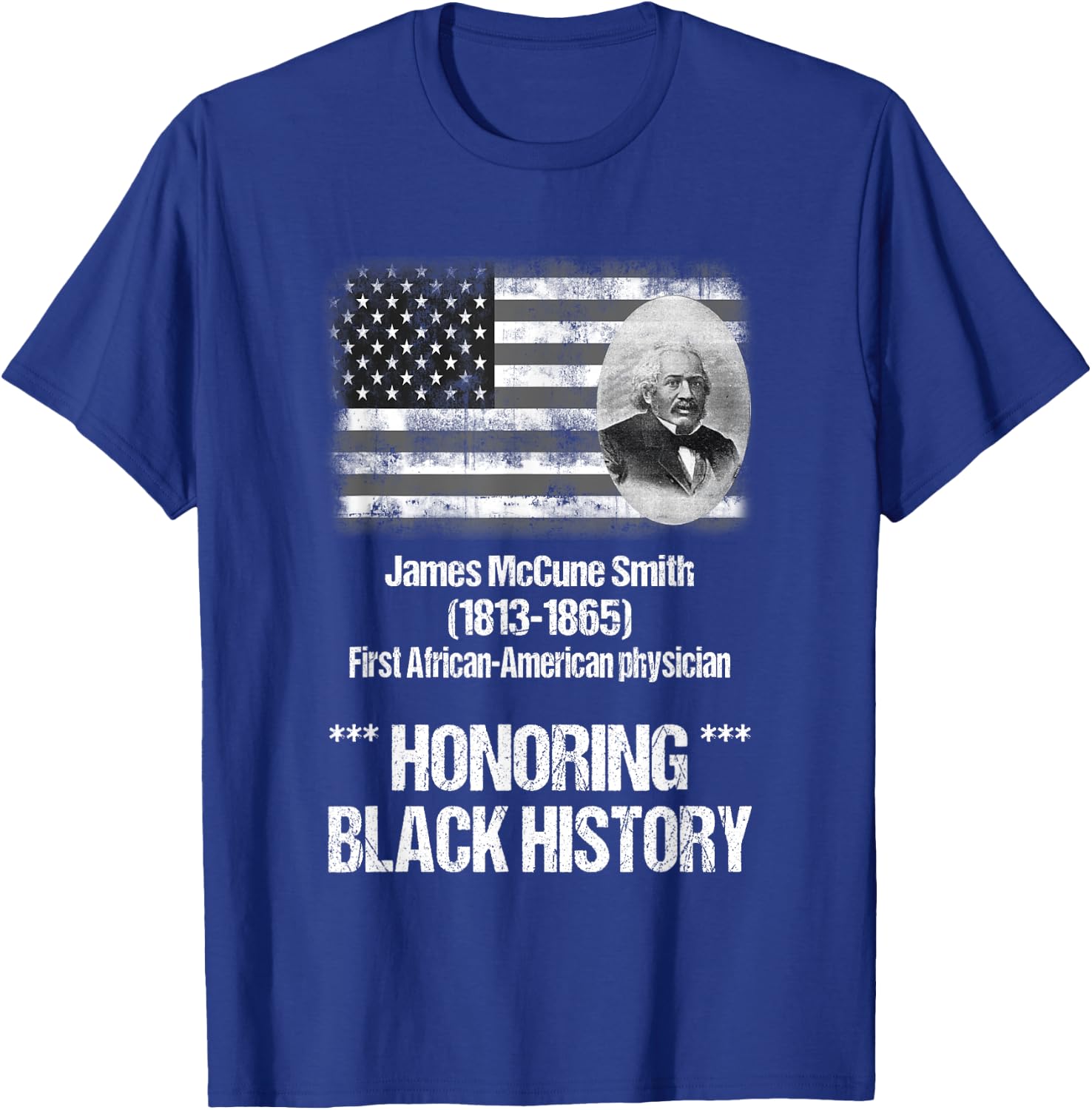 First African American Doctor James McCune Smith T-Shirt - T-Shirt | Royal