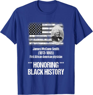 First African American Doctor James McCune Smith T-Shirt - T-Shirt | Royal