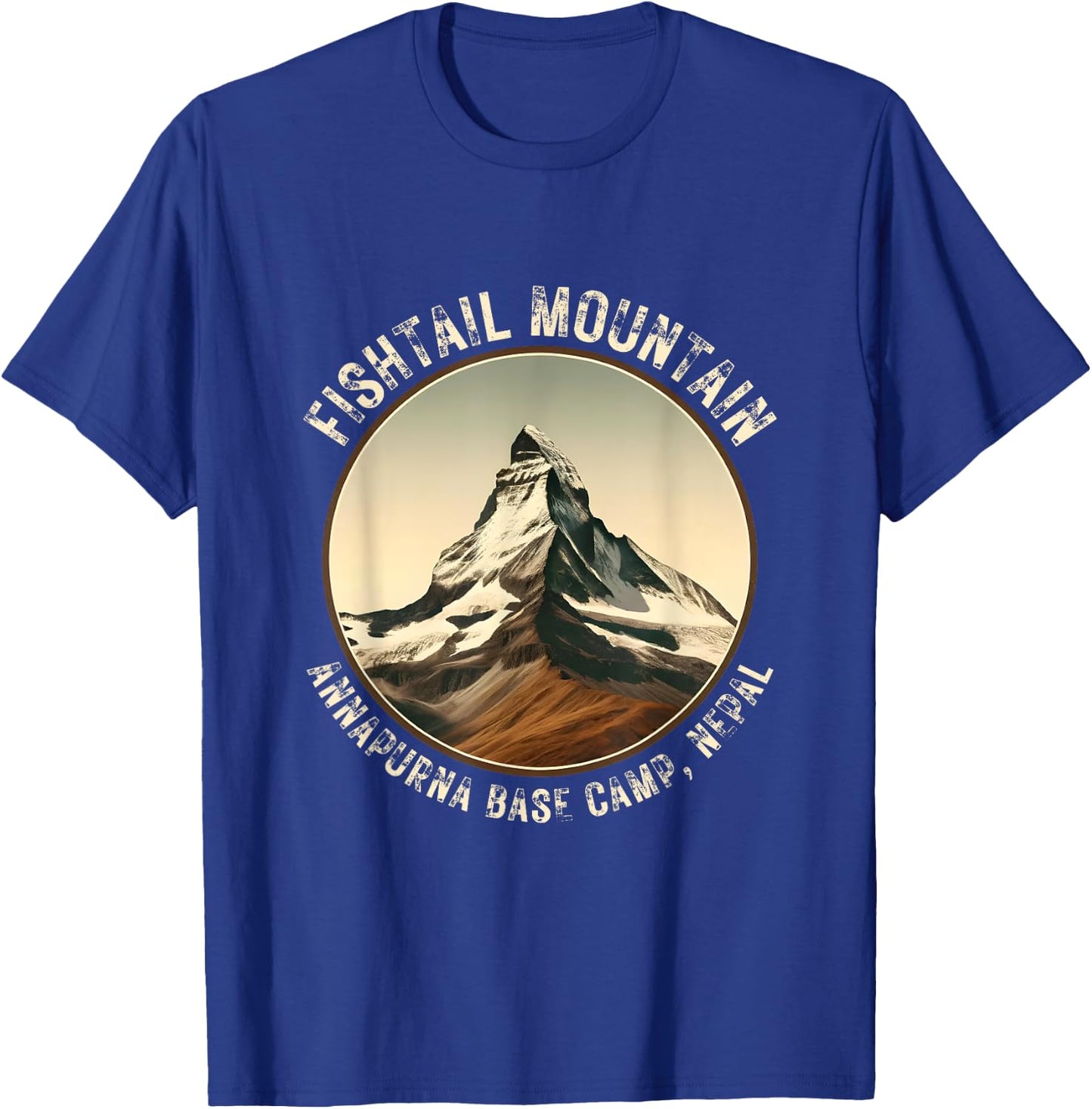 Annapurna Base Camp Machhapuchhre Fishtail Vintage Mountain T-Shirt - T-Shirt | Royal