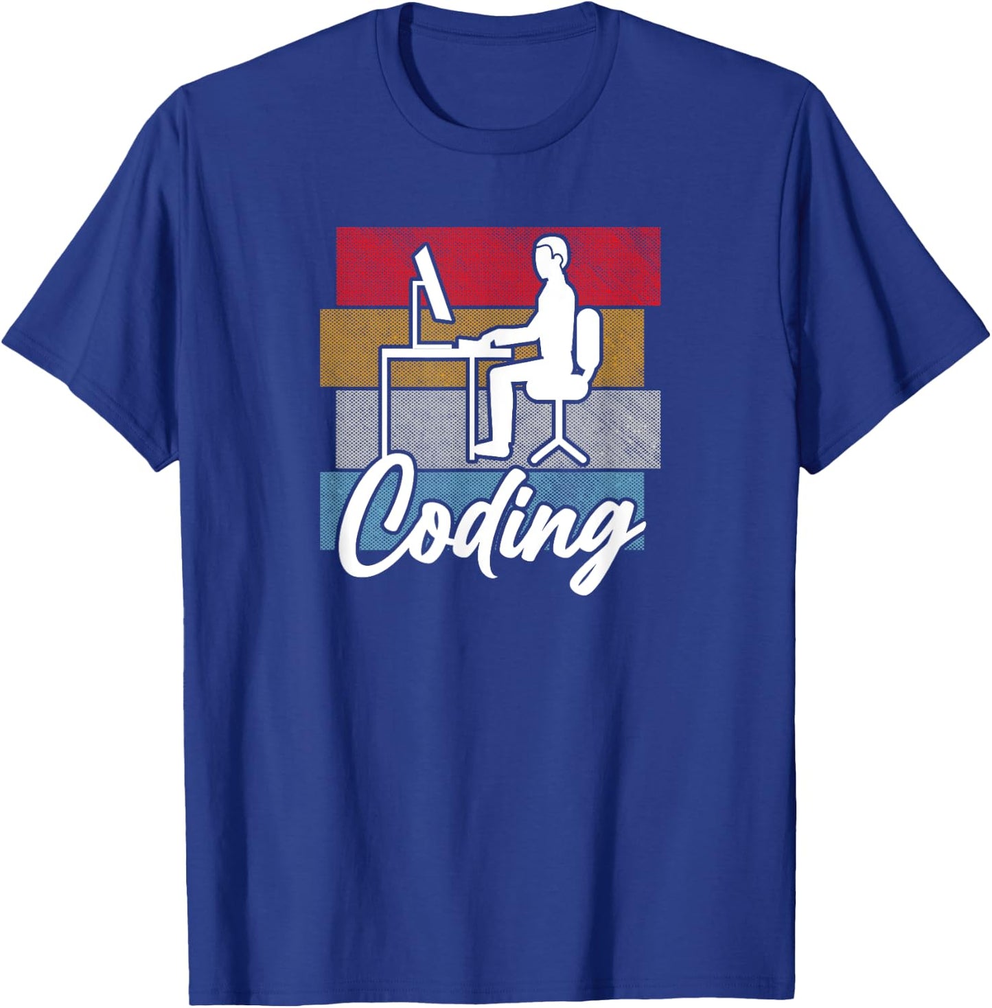 Coding Retro Vintage - Programmer Developer Computer Science T-Shirt - T-Shirt | Royal