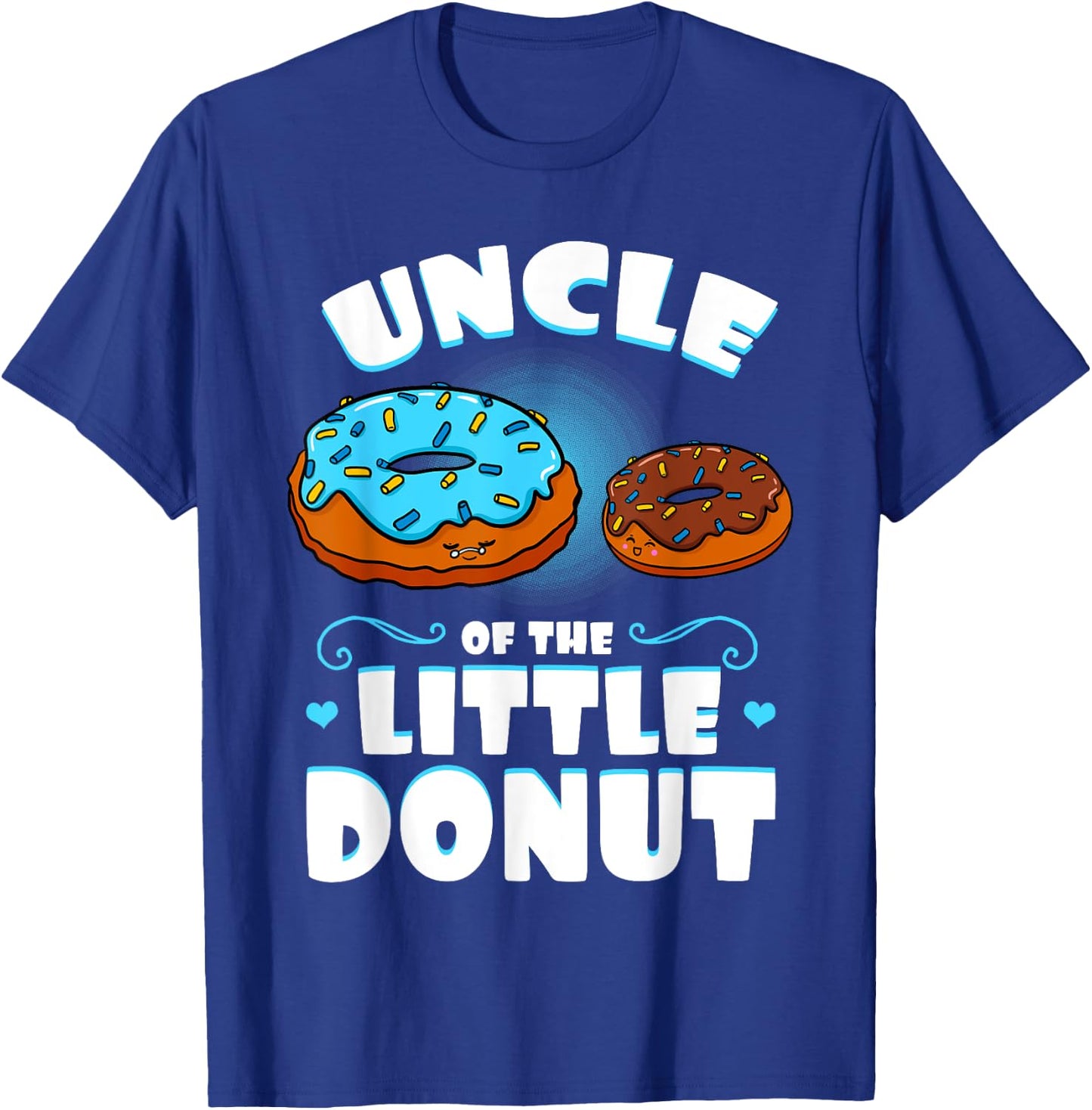 Uncle Of The Little Donut Gender Reveal Uncle Announcement T-Shirt - T-Shirt | Royal