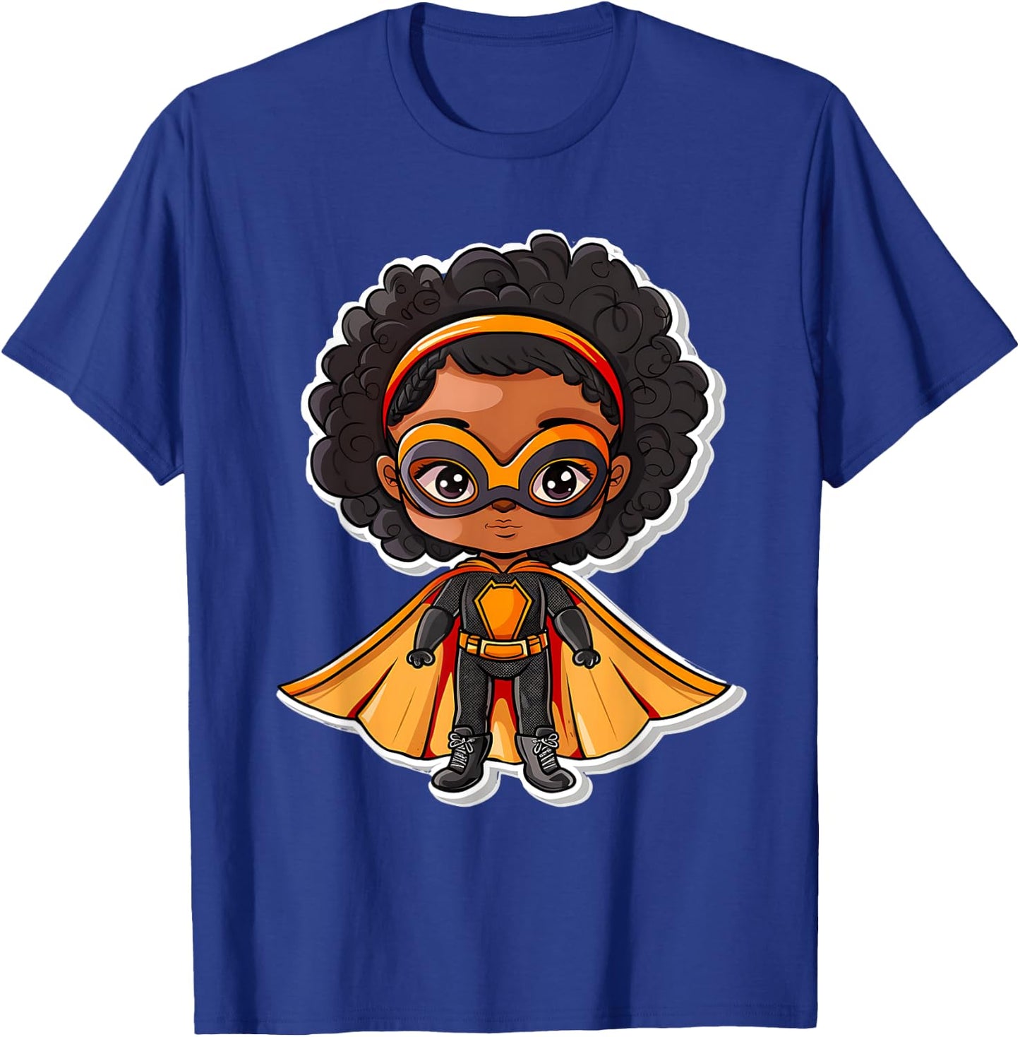 Afro Girl Birthday African American Comic Superhero 2024 T-Shirt - T-Shirt | Royal