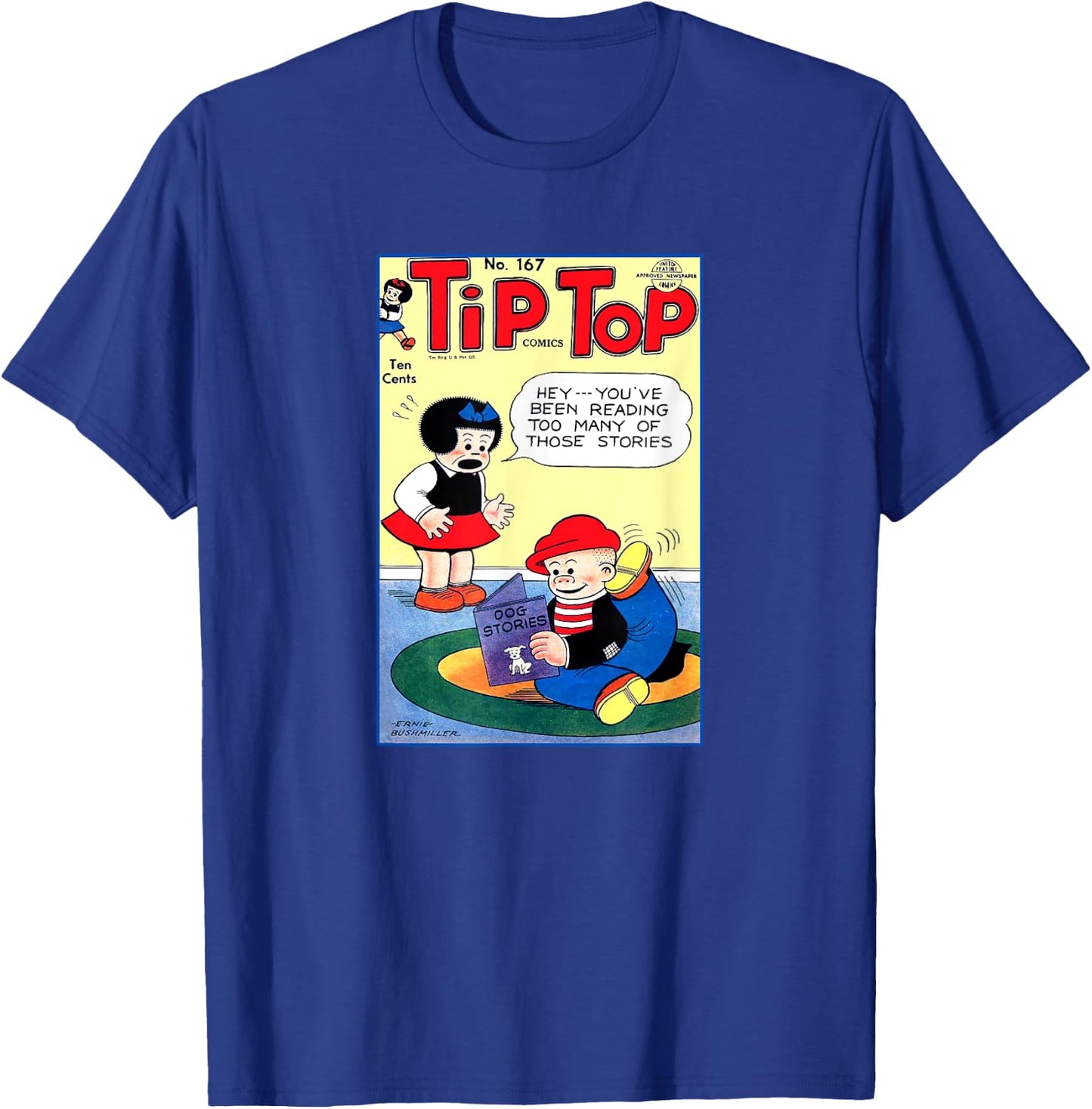 Nancy & Sluggo Comic Cover | Dog Stories Scratching Fleas T-Shirt - T-Shirt | Royal