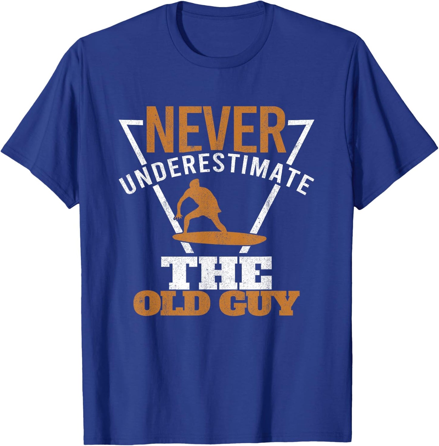 Surfer Grandpa Surfing Old Guy Surfers Fathers Day Surf T-Shirt - T-Shirt | Royal