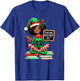Teaching Assistant Elf African American Elf Educator Holiday T-Shirt - T-Shirt | Royal