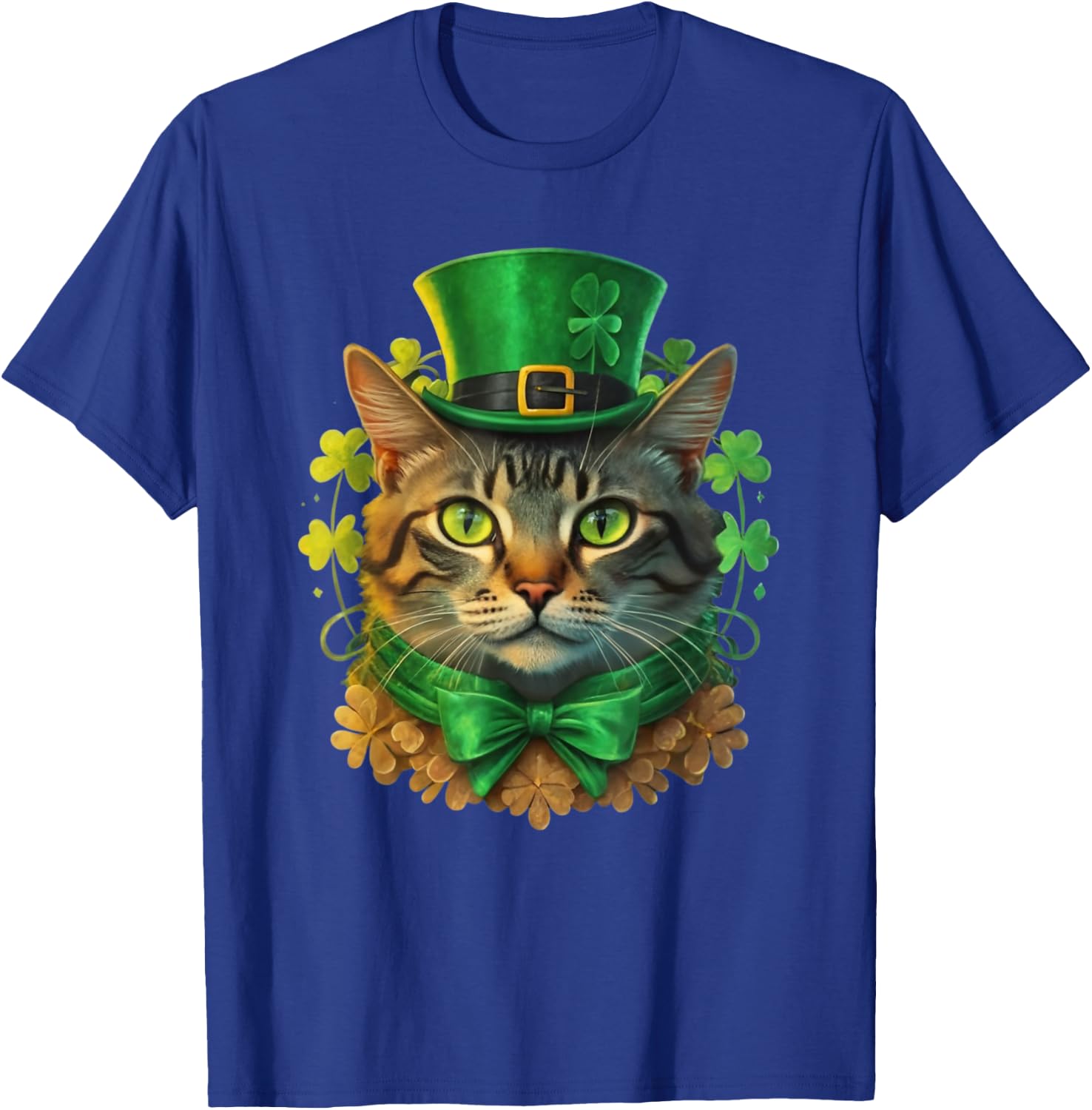 Cat St Patricks Patrick's Day Women Kids Toddlers T-Shirt - T-Shirt | Royal
