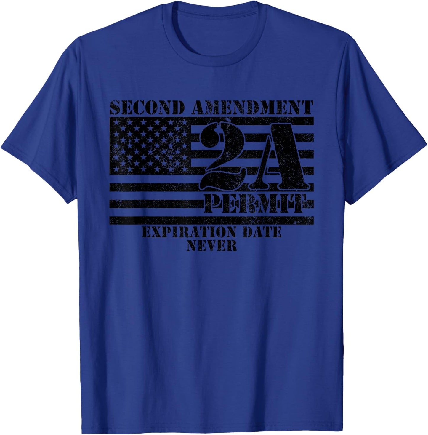 2nd Amendment - 2A Protected American Flag USA Patriot Gift T-Shirt - T-Shirt | Royal