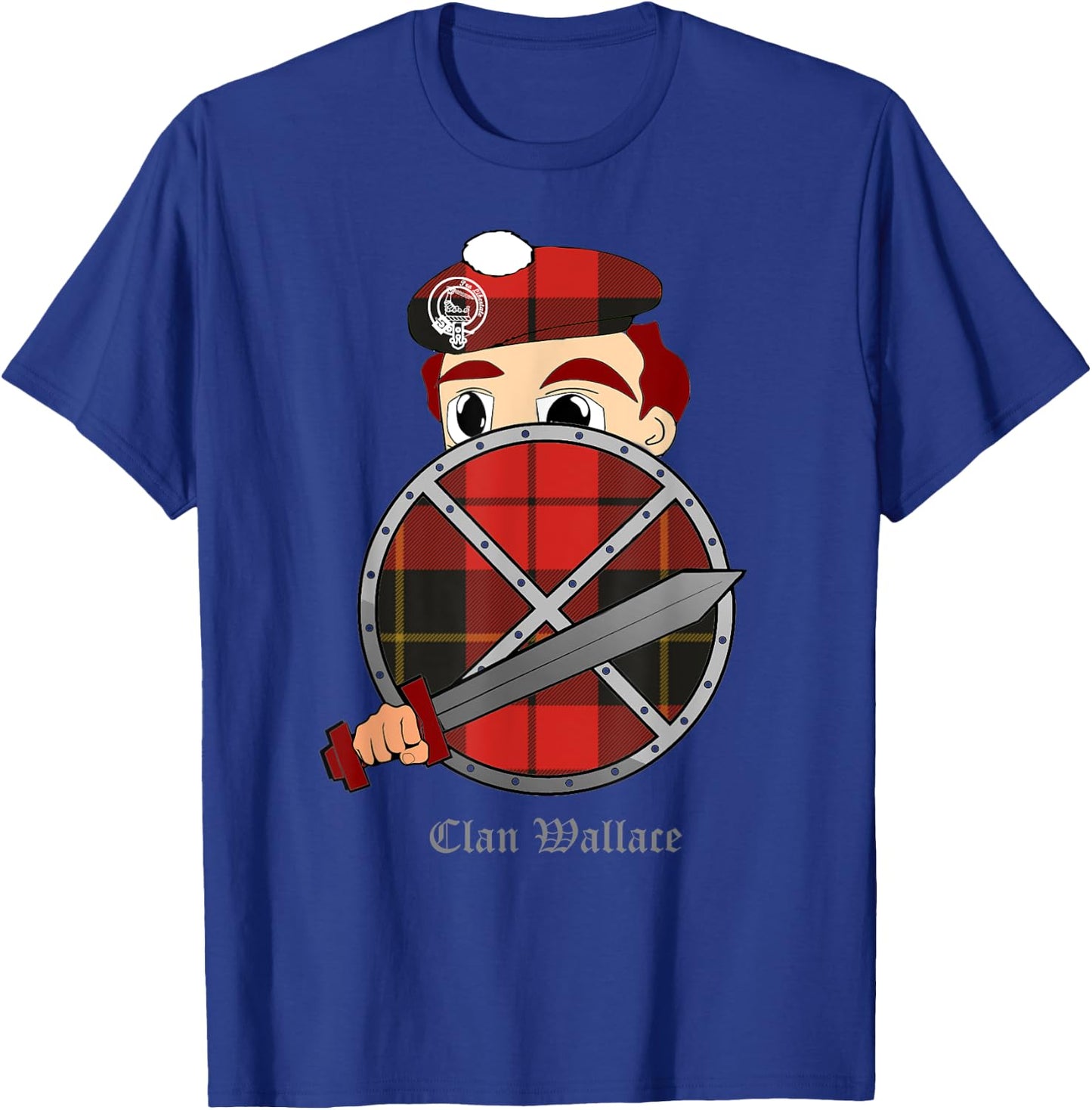 Clan Wallace surname last name Scottish Tartan crest T-Shirt - T-Shirt | Royal