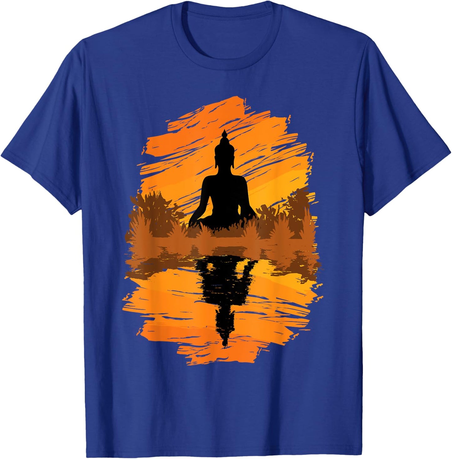 Zen Buddha Spiritual Asian Style Meditation Peace T-Shirt - T-Shirt | Royal