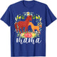 Flowers Mom Horse & Baby Horse - Animal Mama Mother's Day T-Shirt - T-Shirt | Royal