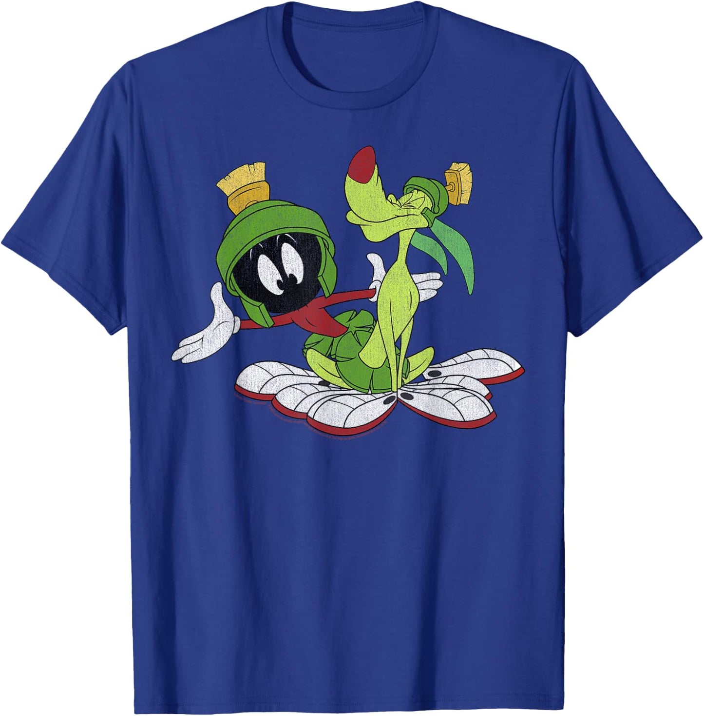 Looney Tunes Marvin The Martian And K-9 Portrait T-Shirt - T-Shirt | Royal