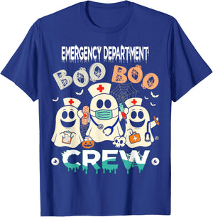 ER Nurse Boo Crew Halloween Emergency Nurse Costume Women T-Shirt - T-Shirt | Royal