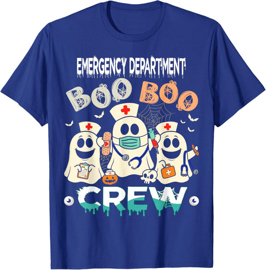 ER Nurse Boo Crew Halloween Emergency Nurse Costume Women T-Shirt - T-Shirt | Royal